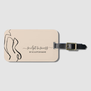 Beige Body sculpt contouring aesthetician Luggage Tag