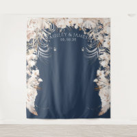 Beige botanical floral garden wedding backdrop