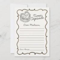 Beige Bow Retro Heart Coquette Cake Time Capsule