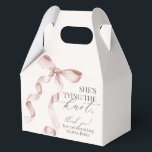 Beige Bow Tying the Knot Bridal Shower Gift Favour Box<br><div class="desc">She Tying the Knot! Elevate your bridal shower with this Coquette Beige Bow Party Decor! This timeless design adds a touch of elegance and charm to any event, featuring a beautifully crafted bow adorned with delicate gold and beige hues. This collection is sure to impress your guests and create lasting...</div>