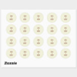 Beige Brown Classic Round Sticker<br><div class="desc">Beige Brown Sticker</div>