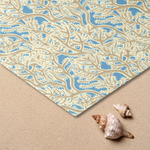 Beige & Brown Coral Reef Tissue Paper