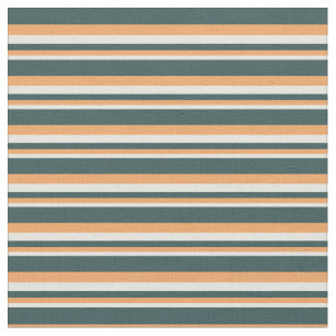 Beige, Brown & Dark Slate Grey Lines Fabric