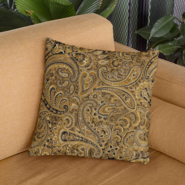 Beige & Brown Floral Paisley Pattern Cushion (Creator Uploaded)