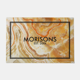 Beige & Brown Marble Stone Texture Doormat
