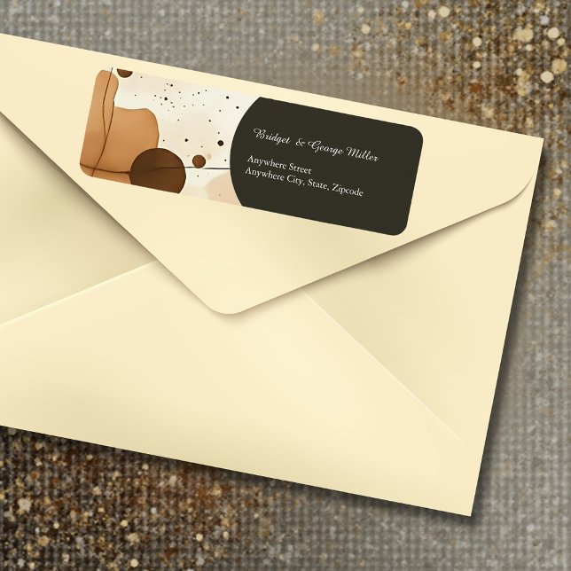 beige brown Rustic Warm abstract Return Address (Creator Uploaded)