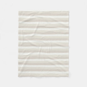 Beige Brown Striped Decorative Elegant Colours Fleece Blanket