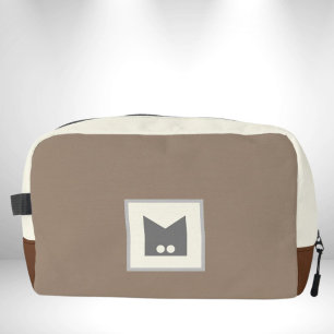 Beige brown stylish accessory cosmetic Toilet bag