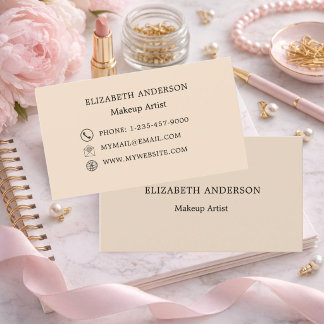 Beige business card