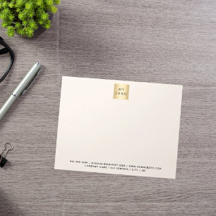 Beige business company logo notepad