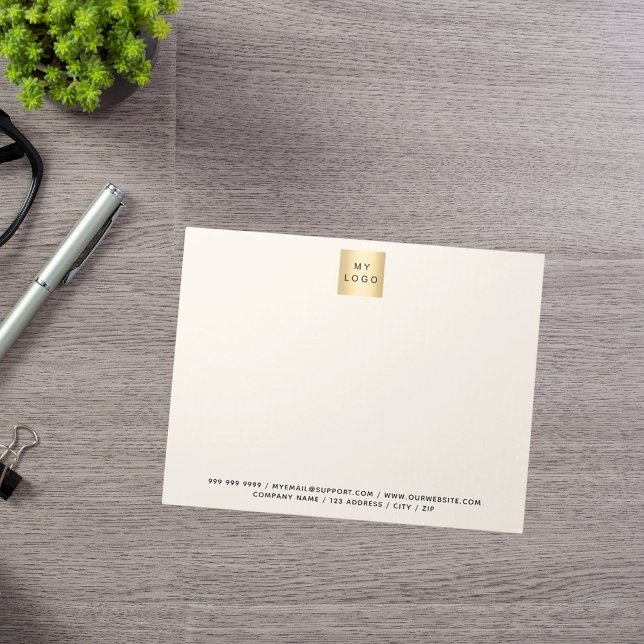 Beige business company logo notepad (Creator Uploaded)