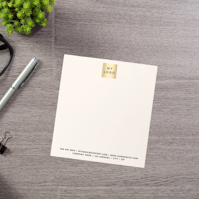 Beige business company logo notepad (Creator Uploaded)