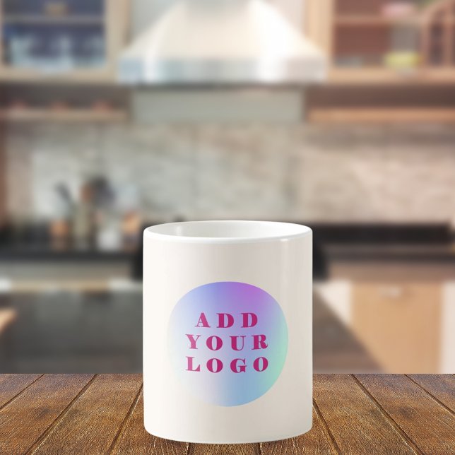 Beige business logo modern coffee mug (Creator Uploaded)