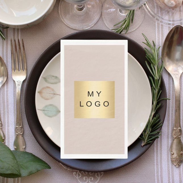 Beige business logo napkin (Creator Uploaded)