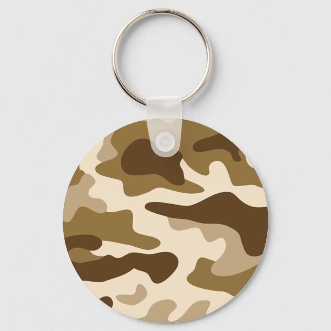 Beige camouflage pattern key ring (Front)