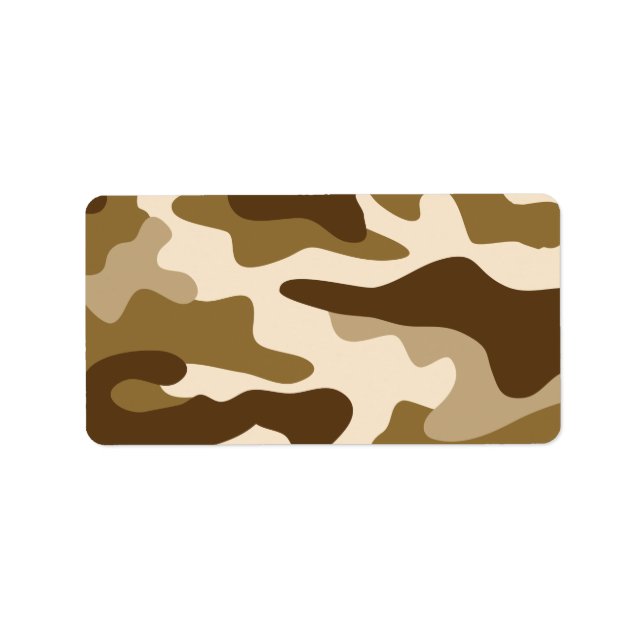 Beige camouflage pattern label (Front)