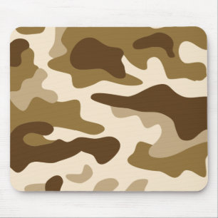 Beige camouflage pattern mouse pad