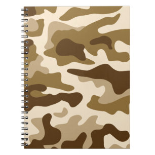 Beige camouflage pattern notebook