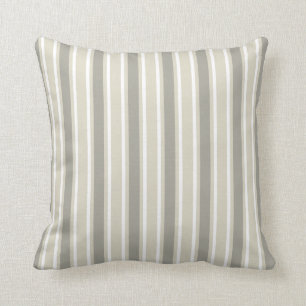 Beige candy stripes cushion