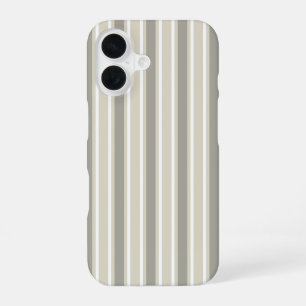 Beige candy stripes iPhone 16 case