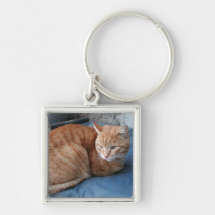 Beige Cat Key Ring