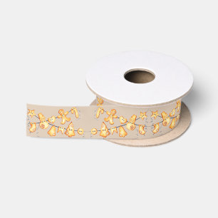 Beige Christmas Gingerbread Cookies Baker Bakery Satin Ribbon