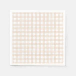 Beige Classic Gingham Napkin