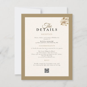 beige classic rustic LUXURY details card wedding