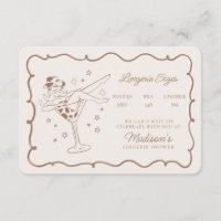 Beige Cocktails and Cowgirls Lingerie Sizes Insert