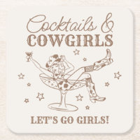 Beige Cocktails and Cowgirls Rodeo Bachelorette