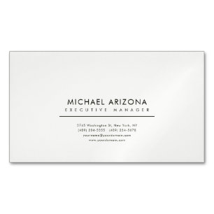 Beige Color Minimalist Plain Modern Magnetic Business Card