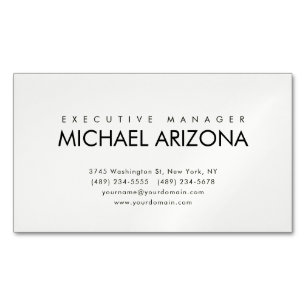 Beige Color Modern Minimalist Simple Plain Magnetic Business Card