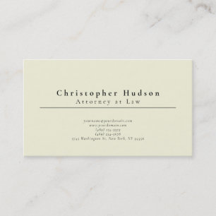 Beige Color Modern Simple Plain Minimalist Business Card