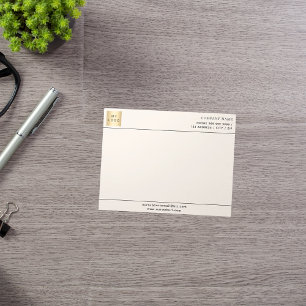 Beige cream business company logo letterhead notepad