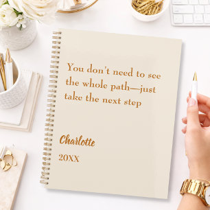 Beige cream inspirational goal quote 2026 2027 planner