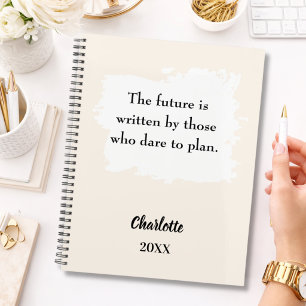 Beige cream inspirational quote 2026 planner