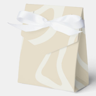 Beige Cream Simple Organic Pattern Tent Favor Box