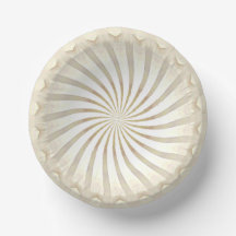 Beige Cream Swirl Paper Bowls