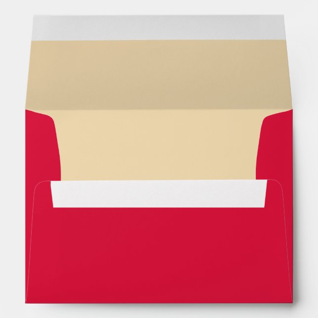 Beige & Crimson Red Envelope – Customisable (Back (Bottom))