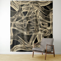 Beige curved ribbons, contrasting by embossed line