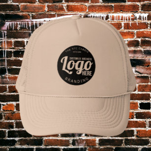 Beige Custom Logo Business Company Employee Staff Trucker Hat