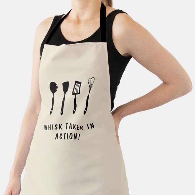 Beige Custom Text Apron (Creator Uploaded)