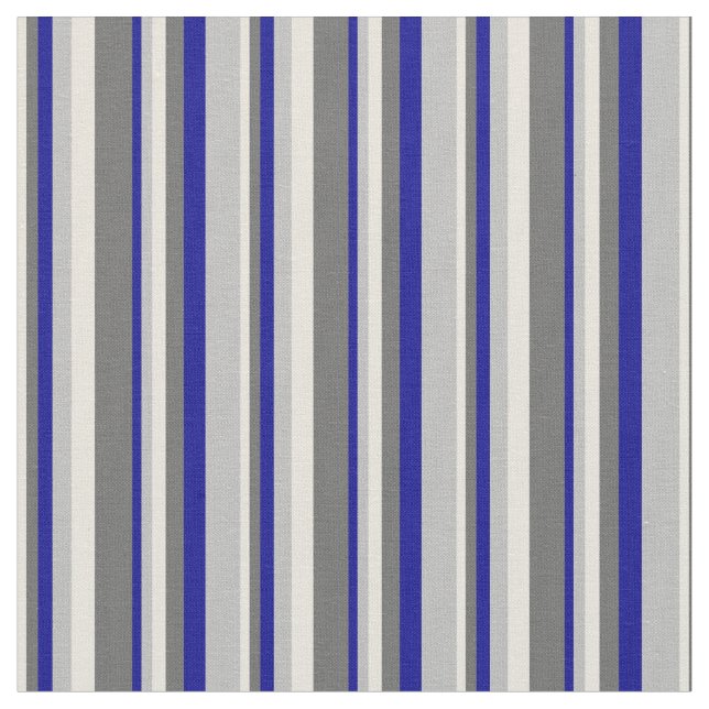 Beige, Dim Grey, Dark Blue, and Grey Coloured Fabric (Close Up)