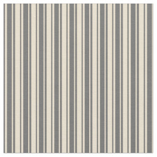 Beige & Dim Grey Lines Pattern Fabric