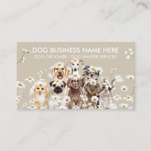 Beige Dog Show Handler Purebred Business Card