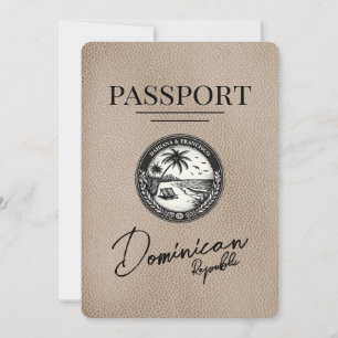 Beige Dominican Republic Passport Save The Date