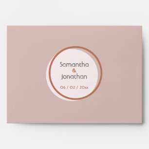 Beige Dots and Circles Wedding Envelo Envelope