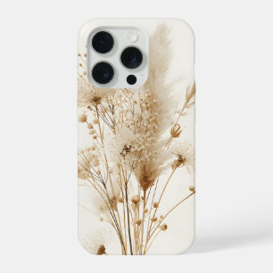 Beige Dried Flower Botanical iPhone 15 Pro Case