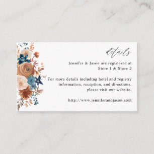 Beige & Dusty Blue Floral Enclosure Card V2