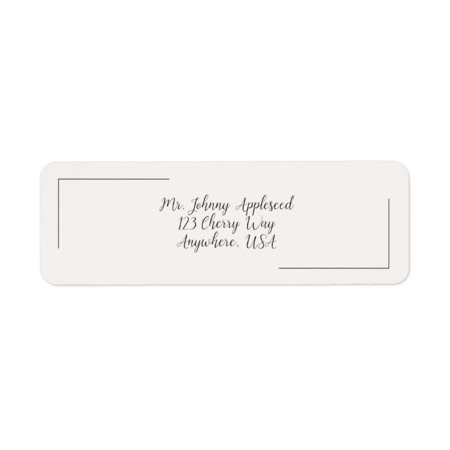 Beige Elegance Address Labels (Front)